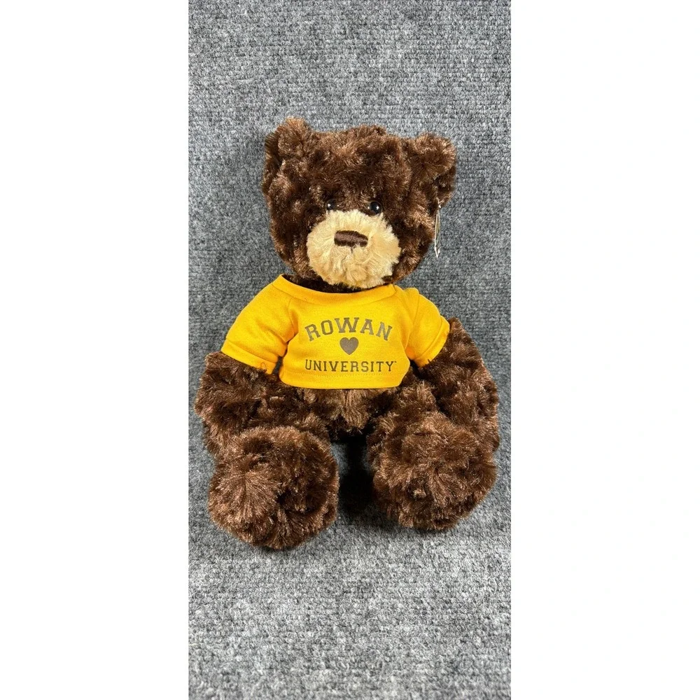 Chelsea Teddy Bear Co Rowan University Plush Brown Bear Yellow Shirt 12 inch NWT